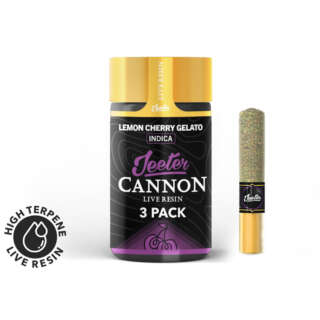 Jeeter Cannon | 3 Pack | Infused | Live Resin | Lemon Cherry Gelato | 1.5g (3 x 0.5g)