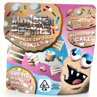 Loud Snackz | Cookies | Birthday Cake | 10 Pack | 500mg (10pcs x 50mg)