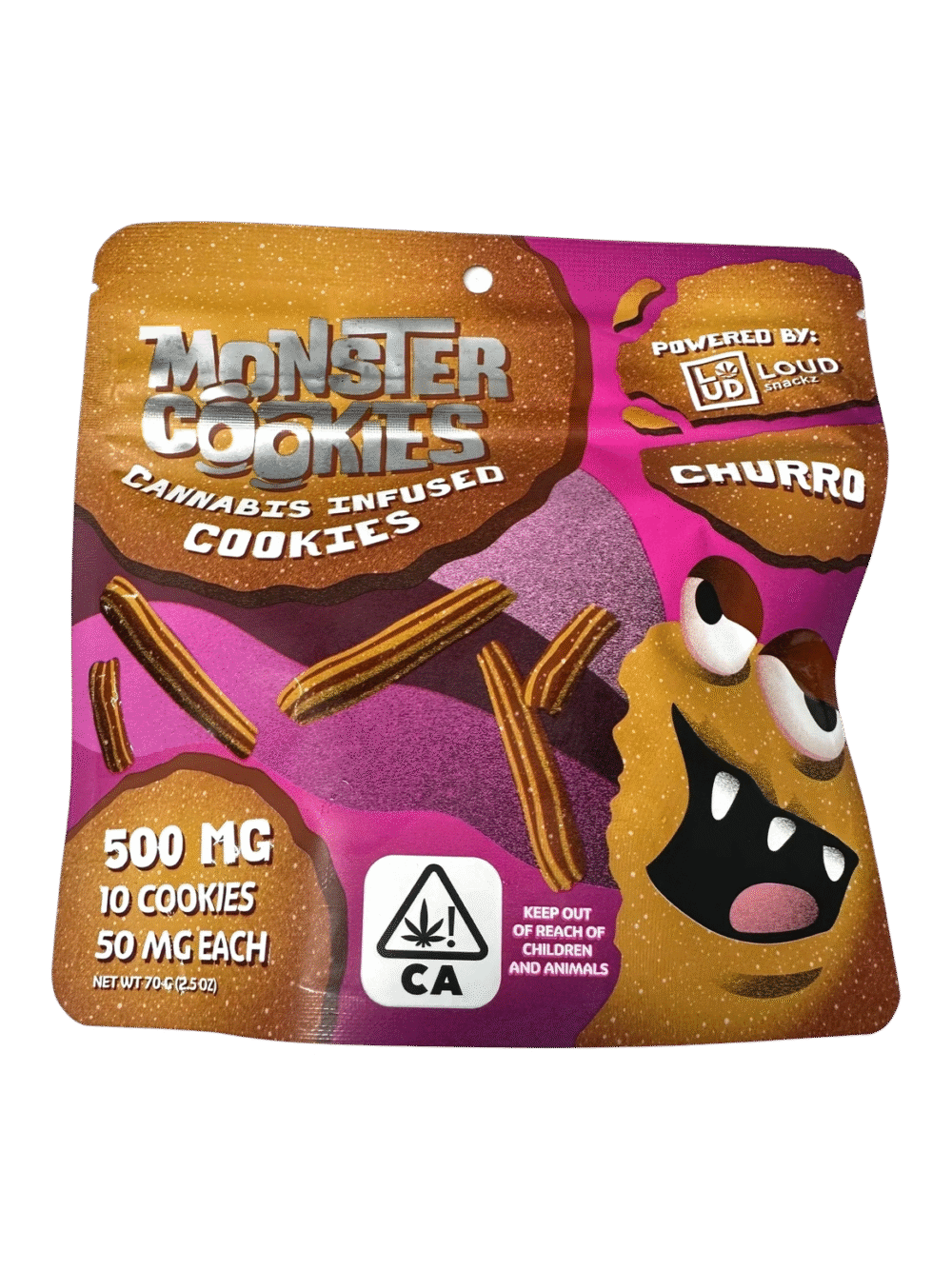 Loud Snackz | Cookies | Churro | 10 Pack | 500mg (10pcs x 50mg)