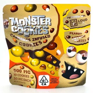 Loud Snackz | Cookies | Peanut Butter Pieces | 10 Pack | 500mg (10pcs x 50mg)