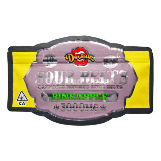 Devour | Gummies | Sour Belts | Pineapple Lemonade | 10 Pack | 3000mg (10 x 300mg)