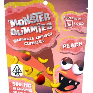 Loud Snackz | Gummies | Peach | 10 Pack | 500mg (10 x 50mg)