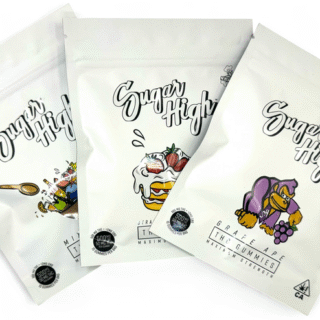 Sugar High | Gummies | Non-GMO, Gluten Free | Strawnana | 10 Pack | 500mg (10 x 50mg)