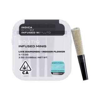 Boutiq | 5 Pack | Infused | Live Diamonds | Grapez (Pluto) | 2.5g (5 x 0.5g)