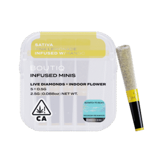 Boutiq | 5 Pack | Infused | Live Diamonds | Pink Lemonade (Mango) | 2.5g (5 x 0.5g)