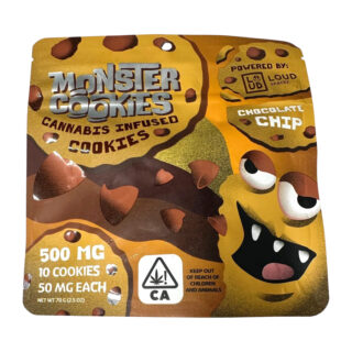 Loud Snackz | Cookies | Chocolate Chip | 10 Pack | 500mg (10pcs x 50mg)