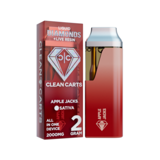 Clean Carts | Disposable | Live Resin + Liquid Diamond | Apple Jacks | 2g