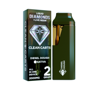 Clean Carts | Disposable | Live Resin + Liquid Diamond | Diesel Dough | 2g