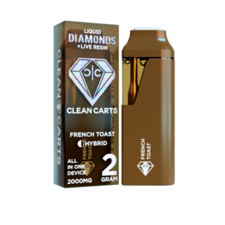 Clean Carts | Disposable | Live Resin + Liquid Diamond | French Toast | 2g