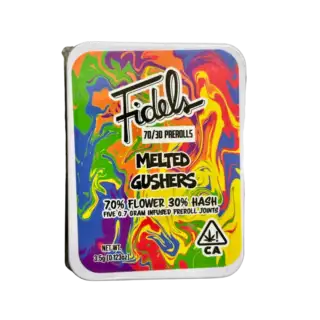 Fidels | 5 Pack | Infused | 70/30 Flower/Hash | Melted Gushers | 3.5g (5 x 0.7g)