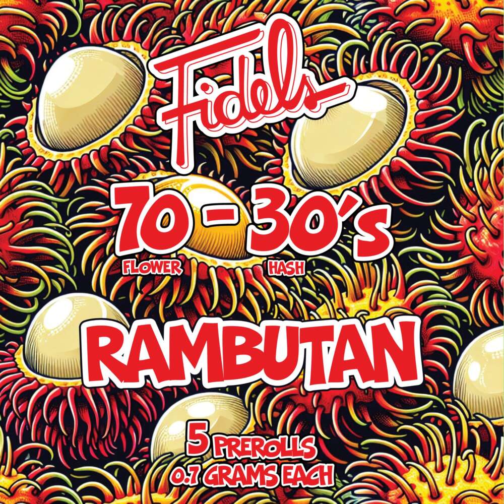 Fidels | 5 Pack | Infused | 70/30 Flower/Hash | Rambutan | 3.5g (5 x 0.7g)