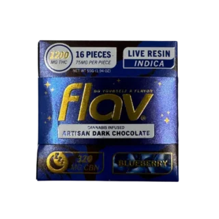 FLAV | Chocolate Bar | Live Resin | Blueberry |1200mg (+320mg cbn)