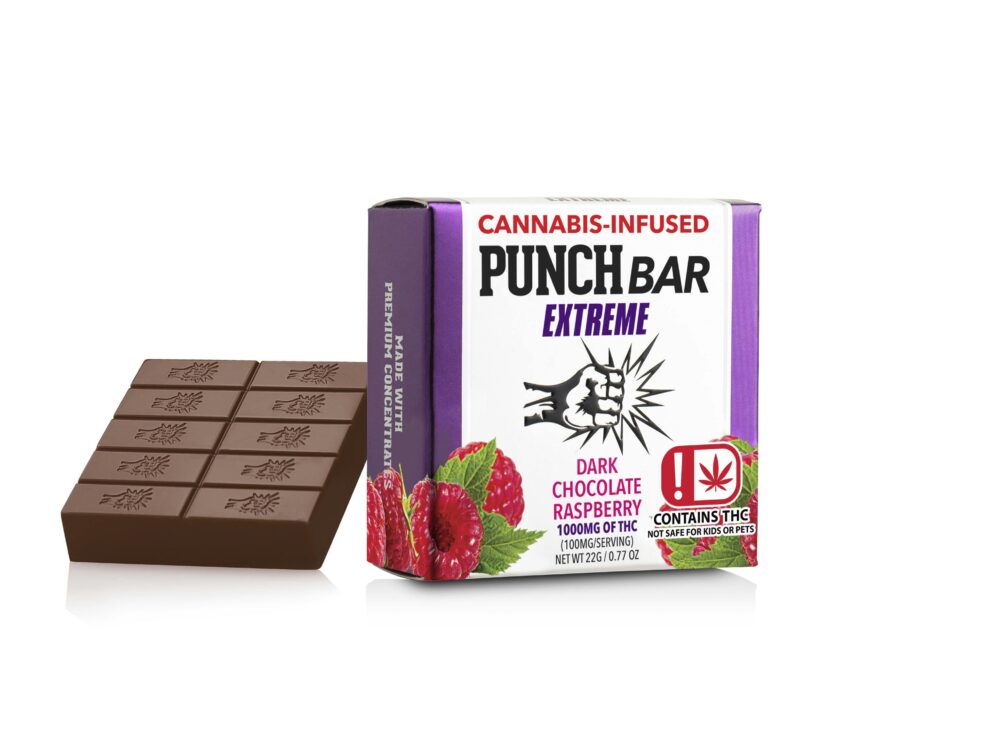 Punch Bar Extreme | Chocolate Bar | Dark Chocolate Raspberry | 1000mg
