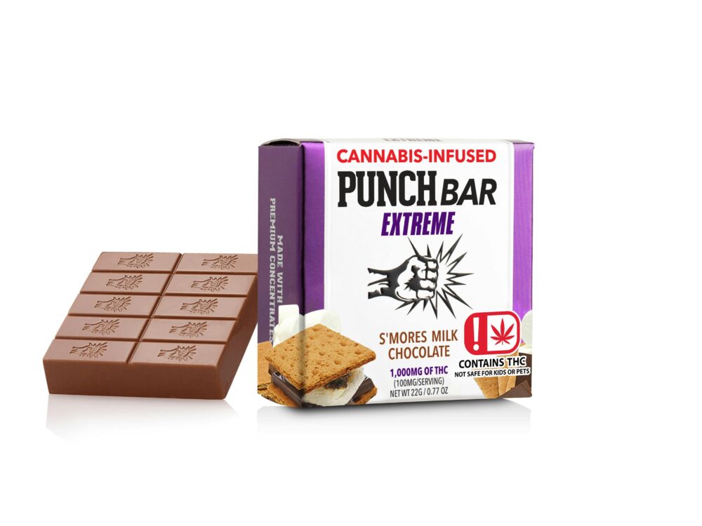 Punch Bar Extreme | Chocolate Bar | S'mores Milk Chocolate | 1000mg