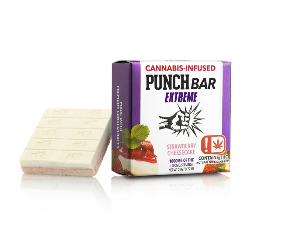 Punch Bar Extreme | Chocolate Bar | Strawberry Cheesecake | 1000mg