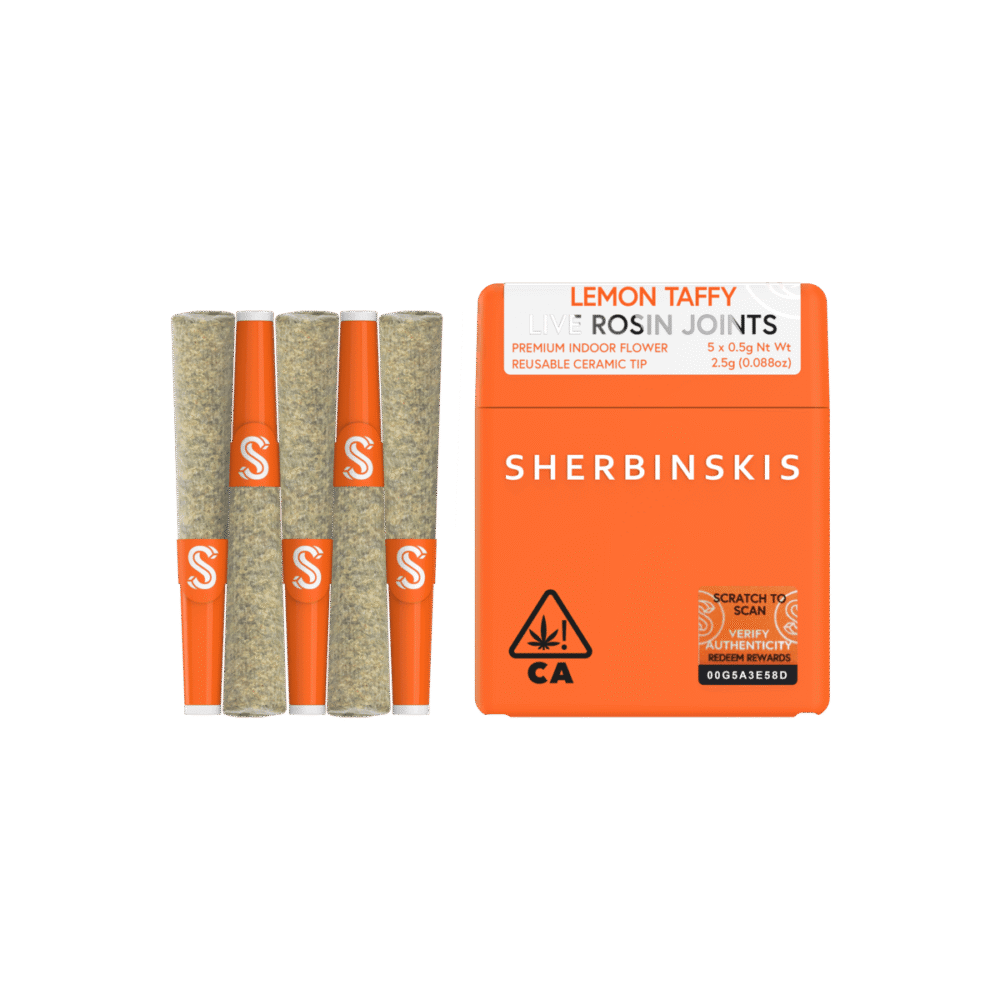 Sherbinskis | 5 Pack | Infused | Live Rosin & Liquid Diamonds | Lemon Taffy | 2.5g (5 x 0.5g) | Sativa