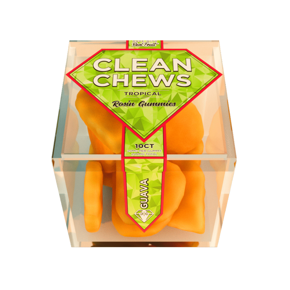 Clean Chews | Rosin Gummies | Guava | 10 Pack | 200mg (10 x 20mg)