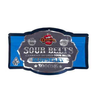 Devour | Gummies | Sour Belts | Blueberry | 10 Pack | 3000mg (10 x 300mg)