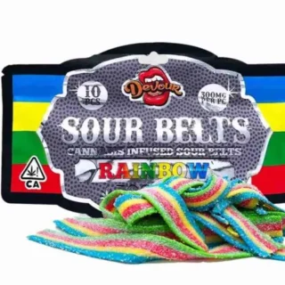 Devour | Gummies | Sour Belts | Rainbow | 10 Pack | 3000mg (10 x 300mg)