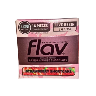 FLAV | Chocolate Bar | Live Resin | Strawberry Shortcake |1200mg