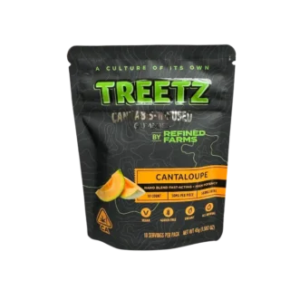 Treetz | Gummies | Vegan, Gluten Free, Organic | Cantaloupe | 500MG (10 x 50MG)