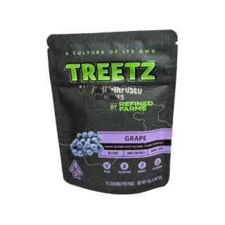 Treetz | Gummies | Vegan, Gluten Free, Organic | Grape | 500MG (10 x 50MG)