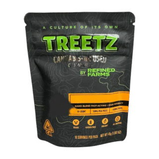 Treetz | Gummies | Vegan, Gluten Free, Organic | Lychee | 500MG (10 x 50MG)