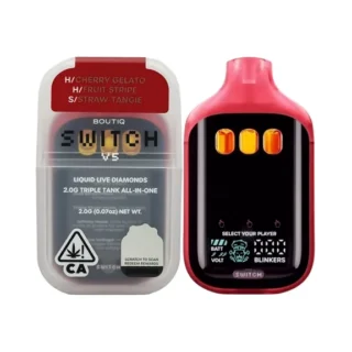 Boutiq | Disposable | Triple Tank | Cherry Gelato (H) x Fruit Stripe (H) x Straw-Tangie (S) | 2g
