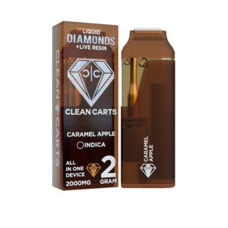 Clean Carts | Disposable | Live Resin + Liquid Diamond | Caramel Apple | 2g