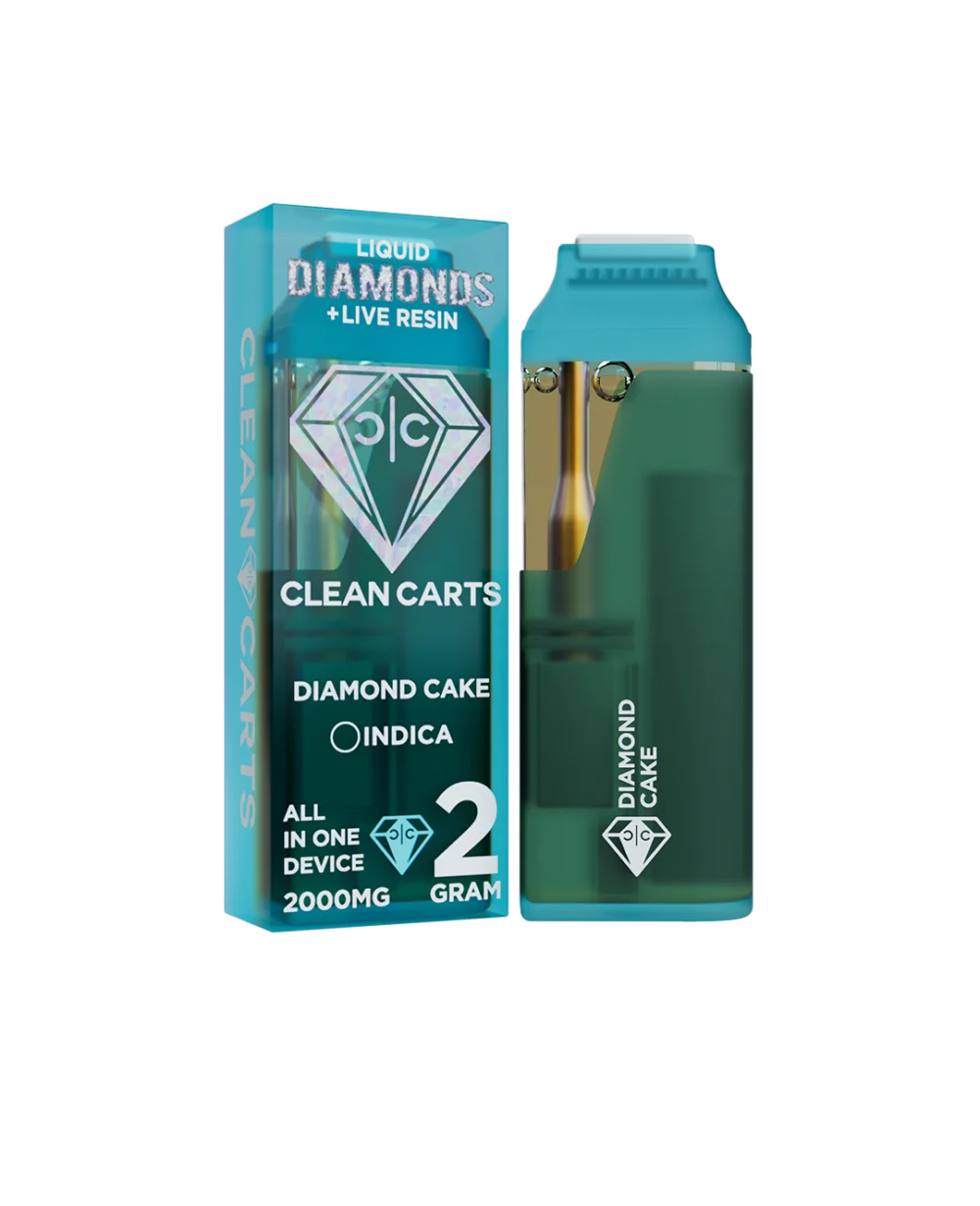 Clean Carts | Disposable | Live Resin + Liquid Diamond | Diamond Cake | 2g