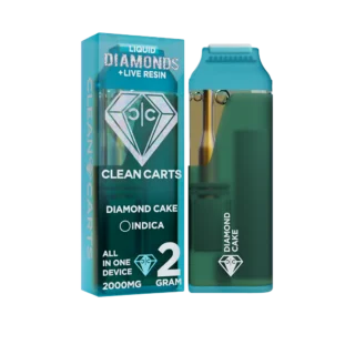 Clean Carts | Disposable | Live Resin + Liquid Diamond | Diamond Cake | 2g