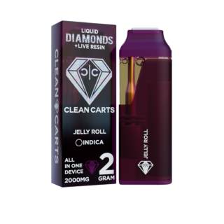 Clean Carts | Disposable | Live Resin + Liquid Diamond | Jelly Roll | 2g