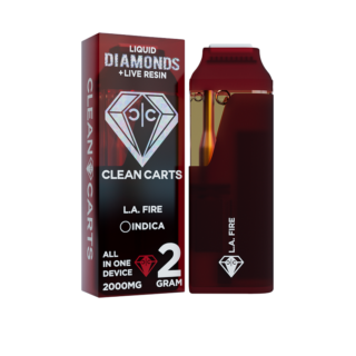 Clean Carts | Disposable | Live Resin + Liquid Diamond | LA Fire | 2g