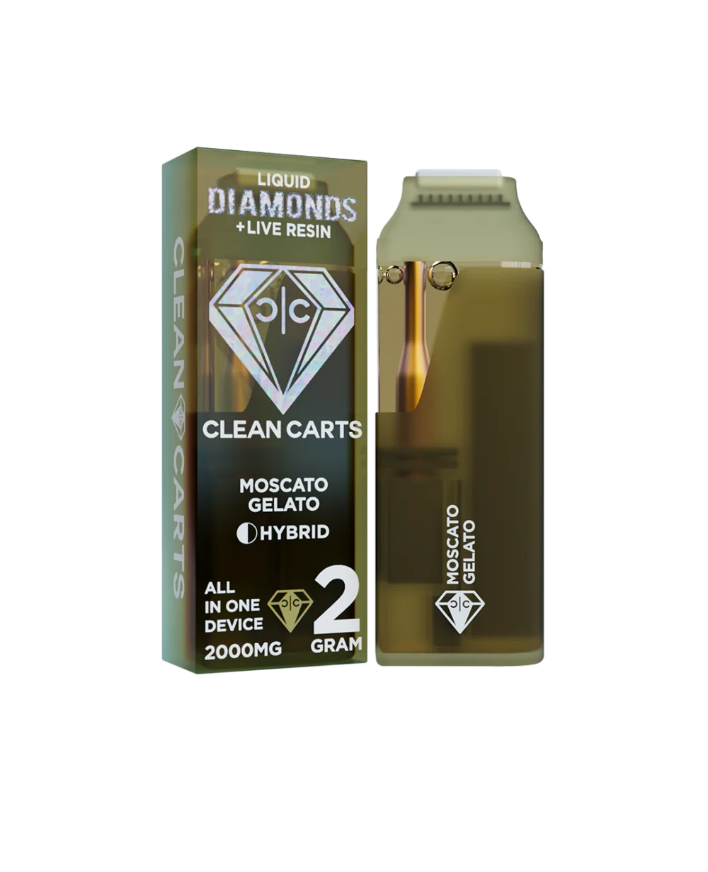 Clean Carts | Disposable | Live Resin + Liquid Diamond | Moscato Gelato | 2g