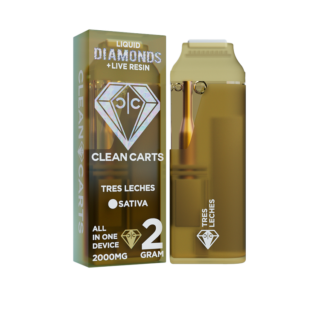 Clean Carts | Disposable | Live Resin + Liquid Diamond | Tres Leches | 2g