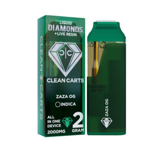Clean Carts | Disposable | Live Resin + Liquid Diamond | Zaza OG | 2g