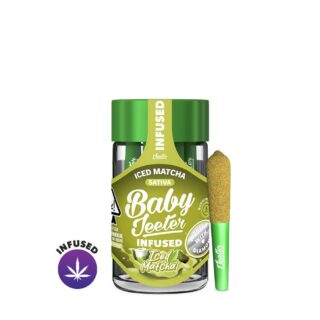 Baby Jeeter | 5 Pack | Infused | Rosin Enhanced Diamonds | Iced Matcha (S) | 2.5g (5 x 0.5g) | Sativa