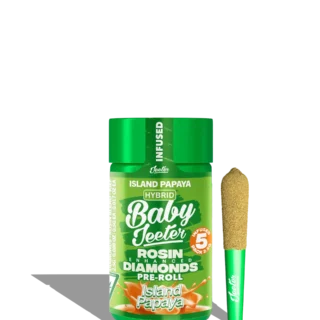 Baby Jeeter | 5 Pack | Infused | Rosin Enhanced Diamonds | Island Papaya (H) | 2.5g (5 x 0.5g) | Hybrid