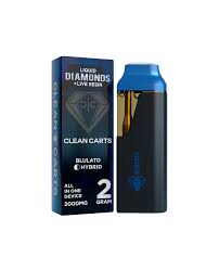 Clean Carts | Disposable | Live Resin + Liquid Diamond | Blulato | 2g | Hybrid