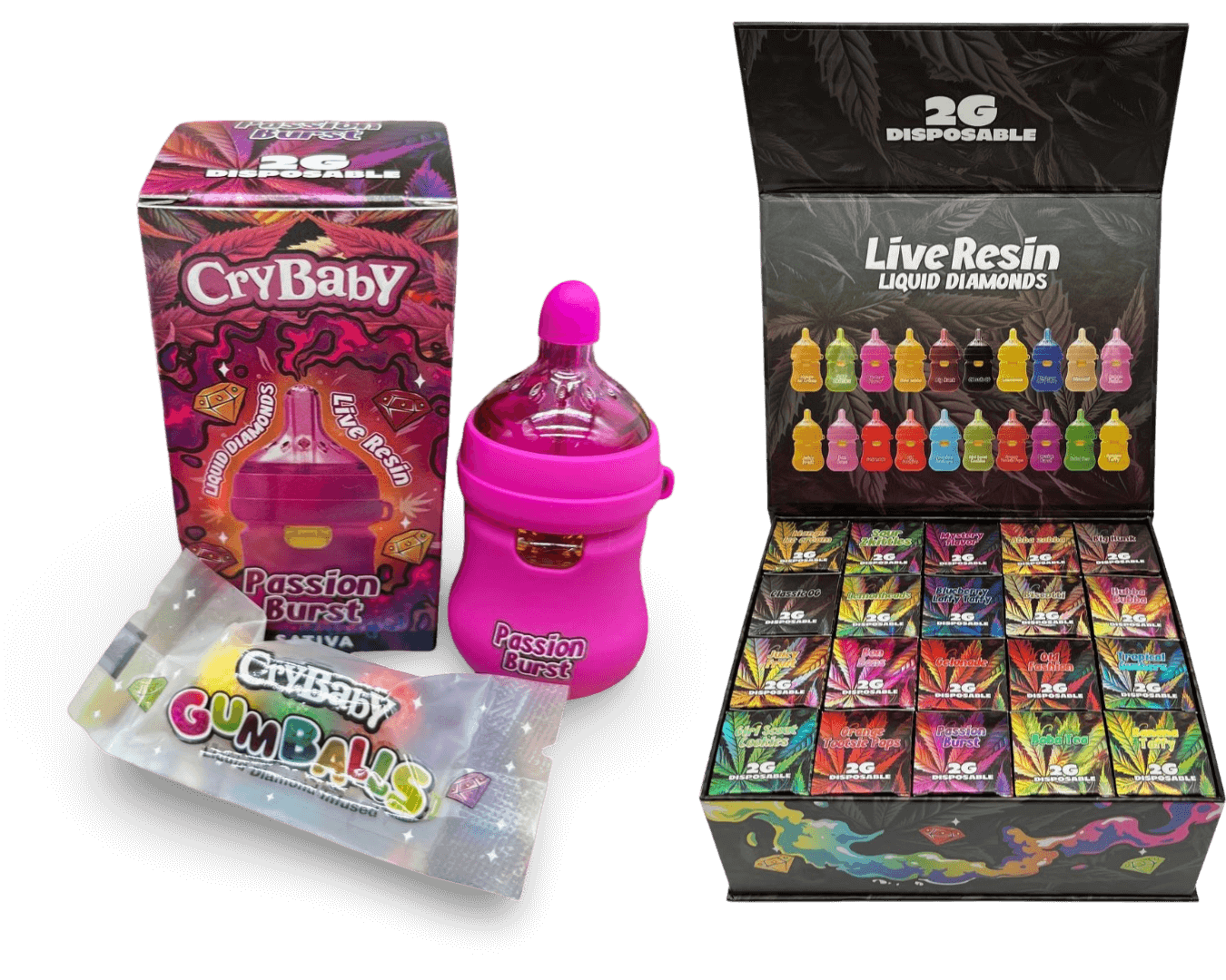 CryBaby | Disposable | Live Resin + Liquid Diamonds | Boba Tea | 2g