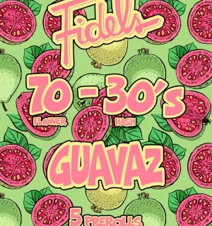 Fidels | 5 Pack | Infused | 70/30 Flower/Hash | Guava Z | 3.5g (5 x 0.7g)
