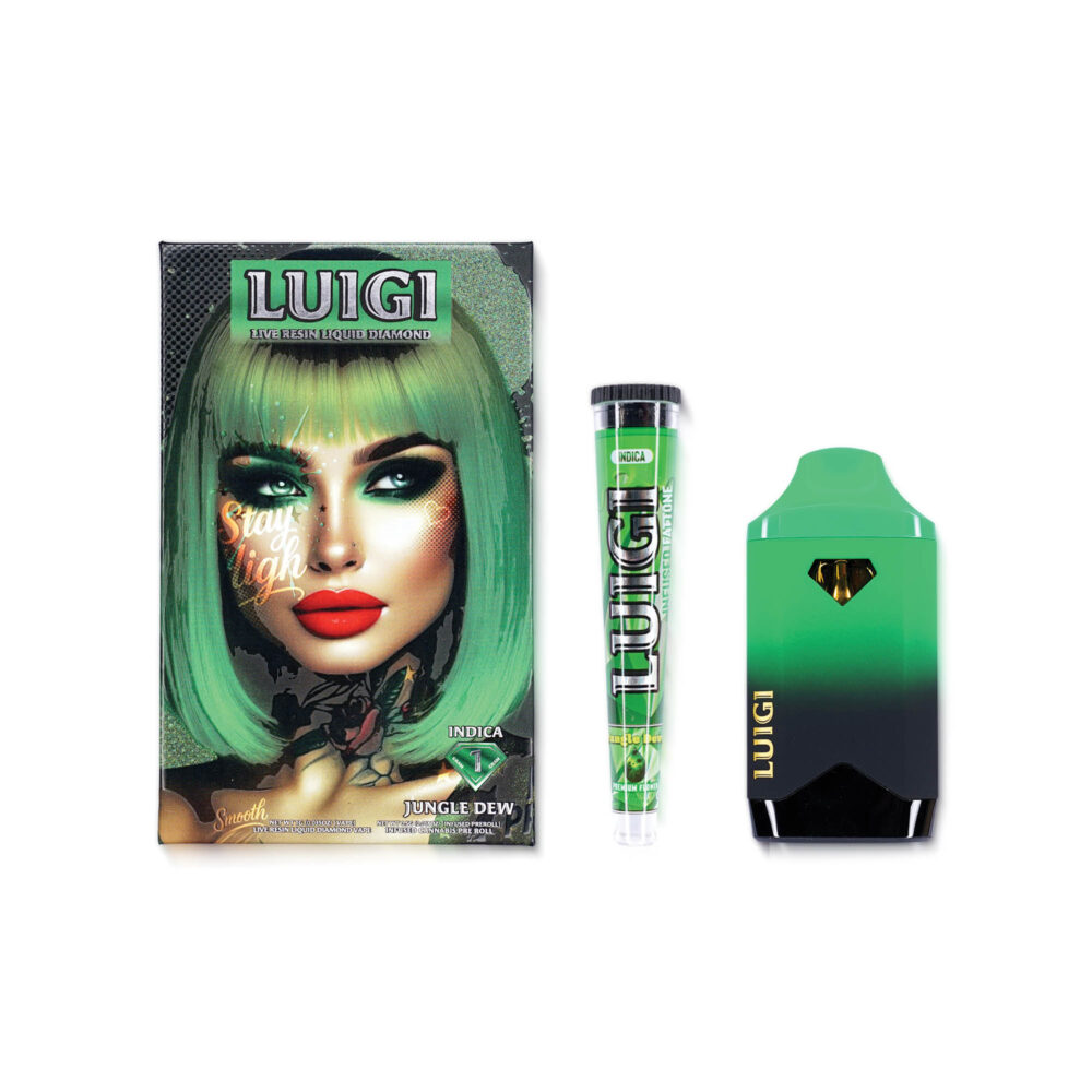 Luigi | Dual Pack | Liquid Diamond | Live Resin | Jungle Dew | 2g Vape & 0.5g Pre-Roll | Indica