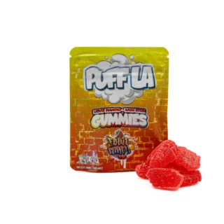 Puff LA | Gummies | Liquid Diamond + Hash Rosin Infused | Fruit Punch | 10 Pack | 500mg (10 x 50mg) | Hybrid