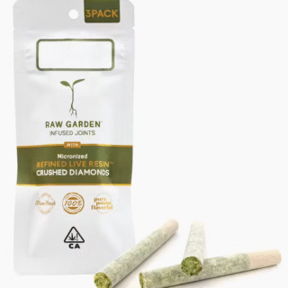 Raw Garden | 3 Pack | Infused Joints | Live Resin Crushed Diamonds | Banana Slurm | 1.75g | Indica