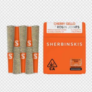 Sherbinskis | 5 Pack | Infused | Live Rosin & Liquid Diamonds | Cherry Gello | 2.5g (5 x 0.5g) | Hybrid