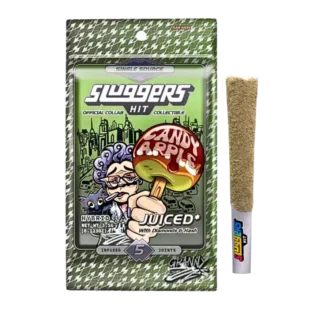 Sluggers Hit | 5 Pack | Triple Infused (Diamonds, Hash, Kief) | Candy Apple | 3.5g | Sativa